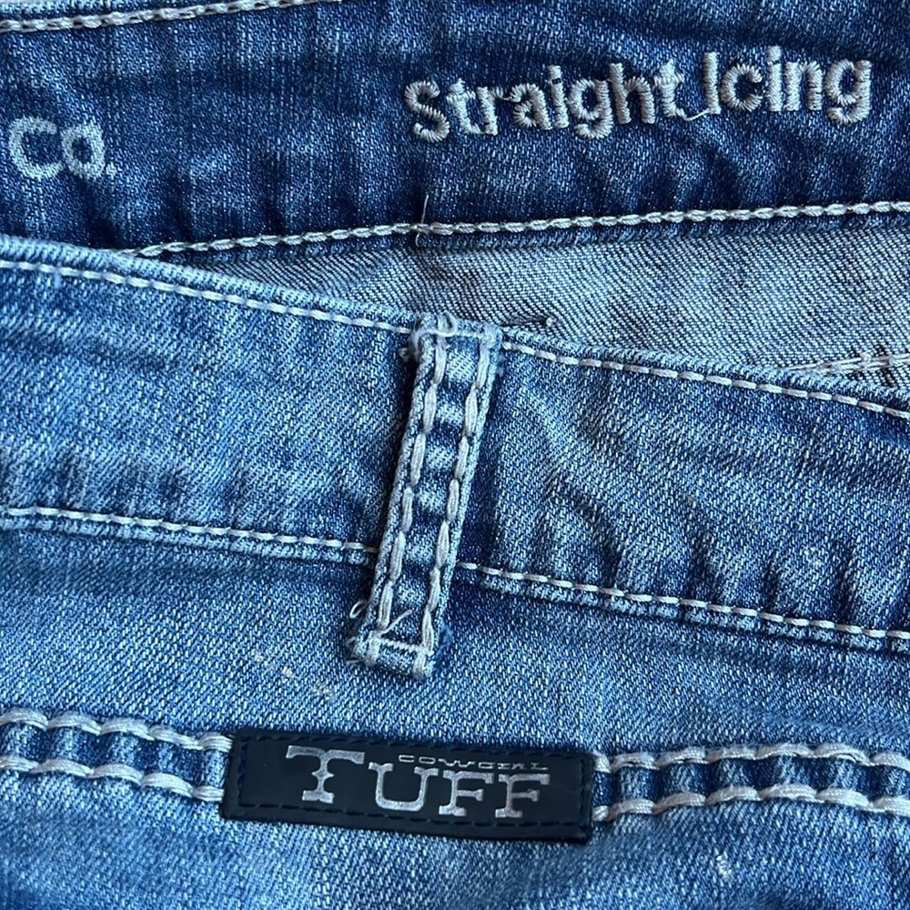 Cowgirl Tuff‎ Co. Straight Icing Western Women’s Jeans Size 35 X 32 Color Blue